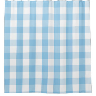 Buffalo Controleer Baby Blue White Showgordijn Douchegordijn