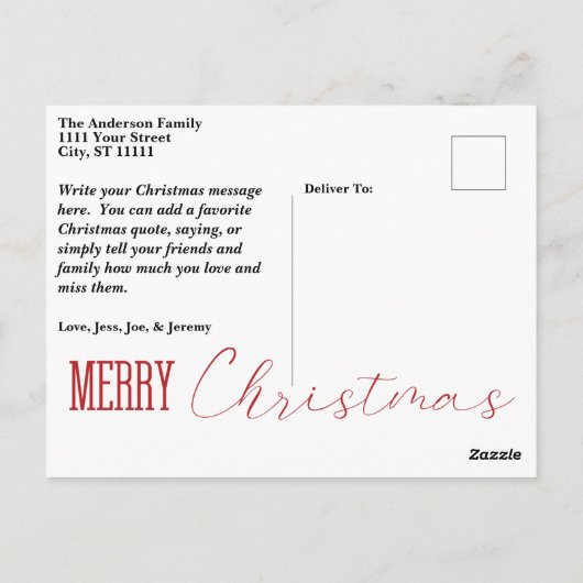 Buffalo Controleer het Briefkaart sneeuwen (Achterkant)