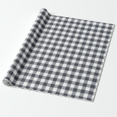 Buffalo Controleer het gingham patroon houtskool g Cadeaupapier (Uitgerold)