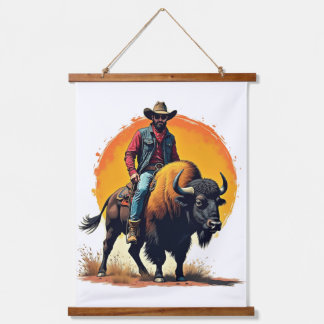 buffalo cowboy gift hangend wandkleed
