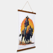 buffalo cowboy gift hangend wandkleed (Gebogen)