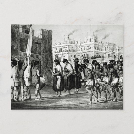 Buffalo Dance bij Pueblo de Zuni Briefkaart (Voorkant)