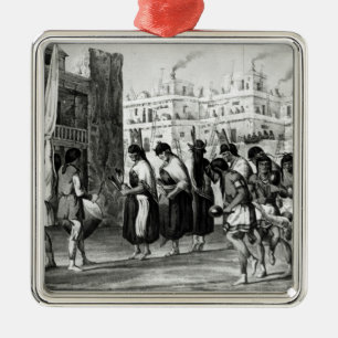 Buffalo Dance bij Pueblo de Zuni Metalen Ornament