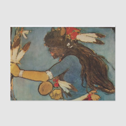 “Buffalo Dancer” Western Art by Gerald Cassidy Tissuepapier (Voorkant)