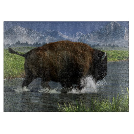 Buffalo De rivier passeren Snijplank (Voorkant)