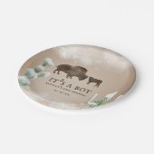 Buffalo Desert Sneeuwcactus Winter Baby shower Papieren Bordje (Gekanteld)