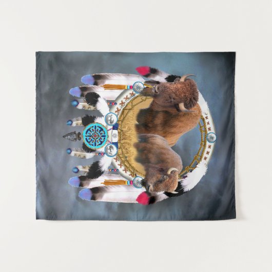 BUFFALO DREAM CATCHER WANDKLEED (Voorkant (horizontaal))