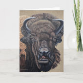 Buffalo Eating Kaart (Voorkant)