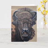 Buffalo Eating Kaart (Gele Bloem)