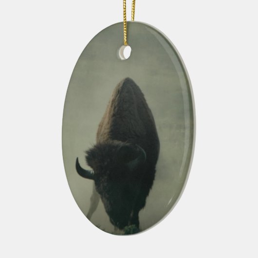 Buffalo "eet mijn stof op" keramisch ornament (Links)
