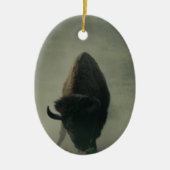 Buffalo "eet mijn stof op" keramisch ornament (Voorkant)