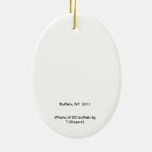 Buffalo "eet mijn stof op" keramisch ornament (Achterkant)