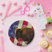 Buffalo en Amerikaans vlagpatriotticum Papieren Bordje (Feest)