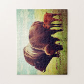 Buffalo en Calf Oklahoma. Legpuzzel (Verticaal)
