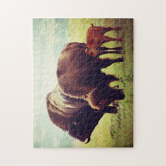 Buffalo en Calf Oklahoma. Legpuzzel (Verticaal)