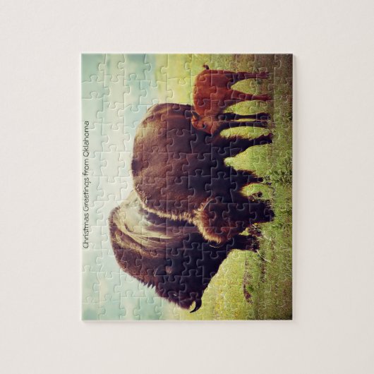 Buffalo en Kalf Oklahoma Legpuzzel (Verticaal)