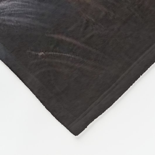 Buffalo en Wolf in een onweersbui met bliksem Fleece Deken (Hoek)