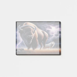 Buffalo en Wolf in een onweersbui met bliksem Post-it® Notes