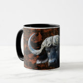 Buffalo fantasie-kunsthaktoomjes en -bekertjes mok (Voorkant links)