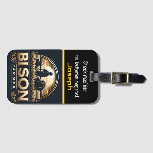 Buffalo Farmer blijft trots Bagagelabel (Voorkant (horizontaal))