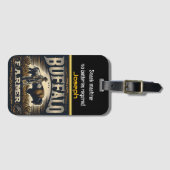 Buffalo Farmer is trots op zijn gouden velden Bagagelabel (Voorkant (horizontaal))