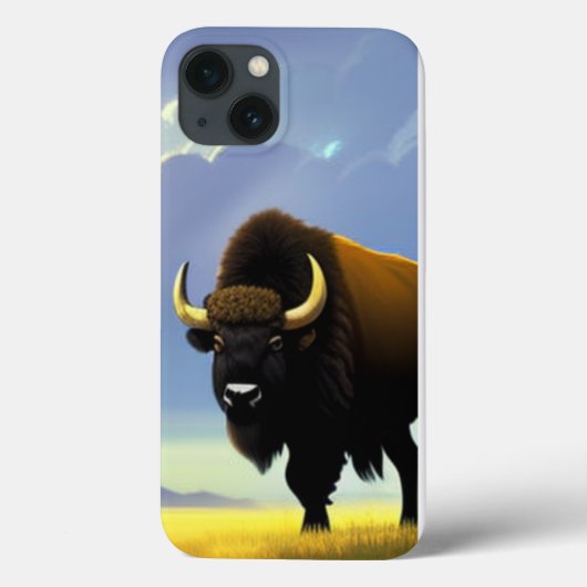 Buffalo Fields iPhone 13 Pro Slim Fit-Hoesje, glan Case-Mate iPhone Case (Achterkant)