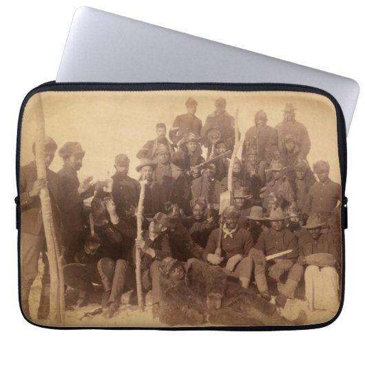 Buffalo Fighters van de Amerikaanse zwarte cavaler Laptop Sleeve (Voorkant)