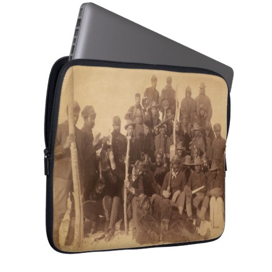 Buffalo Fighters van de US Black Cavalry Laptop Sleeve (Voorkant Rechts)