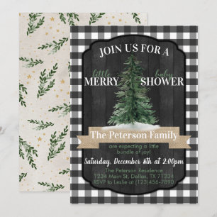 Buffalo Flannel Baby shower Kaart