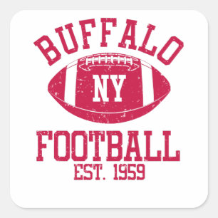 Buffalo Football Fan Gift Cadeau Idee Vierkante Sticker