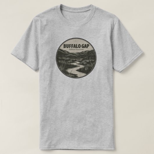 Buffalo Gap National Grassland Stream T-shirt (Design voorkant)