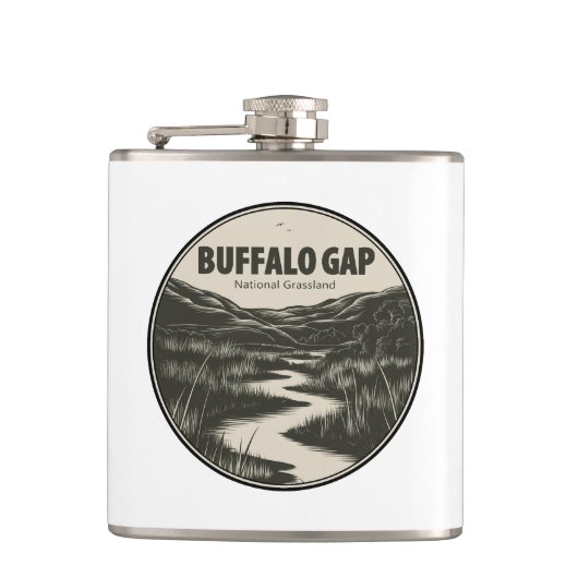 Buffalo Gap National Grassland stroom Heupfles (Voorkant)