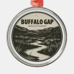 Buffalo Gap National Grassland stroom Metalen Ornament