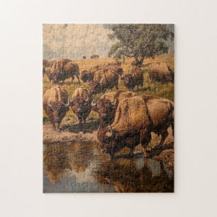 Buffalo Gathering: een rustige puzzel
