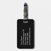 Buffalo Geboste Gebogen Bagagelabel - Blauw (Achterkant verticaal)