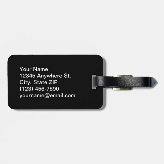 Buffalo Geboste Gebogen Bagagelabel - Blauw (Achterkant horizontaal)