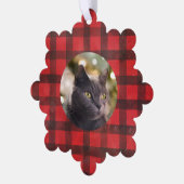 Buffalo Gepersonaliseerd met je kat Ornament Kaart (Links)