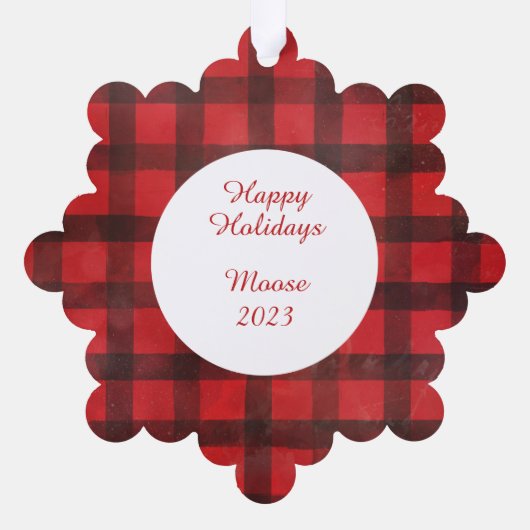 Buffalo Gepersonaliseerd met je kat Ornament Kaart (Achterkant)