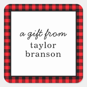Buffalo Gepersonaliseerde Gift Stickers