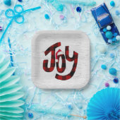 Buffalo geplaveid met witte baars papieren bordje (Feest)