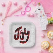 Buffalo geplaveid met witte baars papieren bordje (Feest)