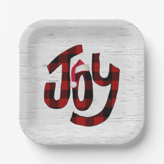 Buffalo geplaveid met witte baars papieren bordje (Voorkant)