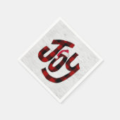 Buffalo geplaveid met witte baars servet (Hoek)