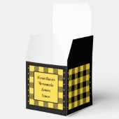 Buffalo geruit - Geel en Zwart - Klassiek Bedankdoosjes (Geopend)