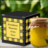 Buffalo geruit - Geel en Zwart - Klassiek Bedankdoosjes