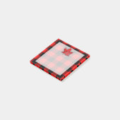 Buffalo geruit rood en zwart geruit esdoornblad post-it® notes (Schuin)