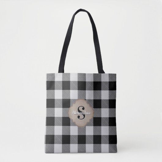 Buffalo geruit rustieke landelijke chic tote bag (Voorkant)