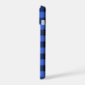 Buffalo geruite blauwe en zwarte houthakkersruit d iPhone 15 case (Linkerkant)