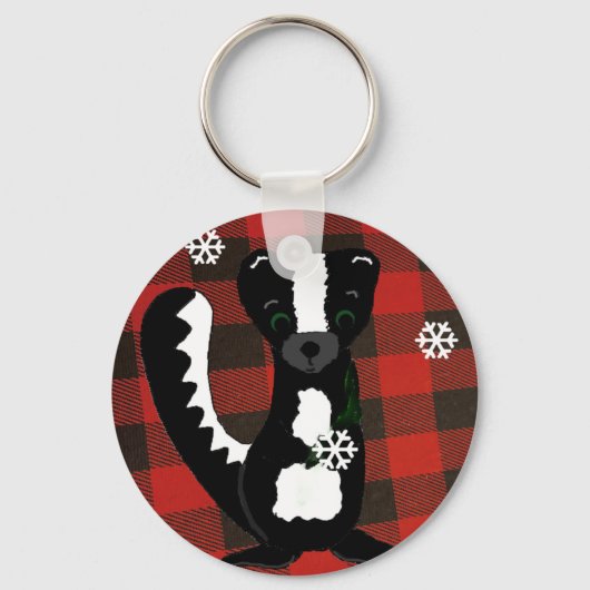 Buffalo geruite bosneus sleutelhanger (Voorkant)