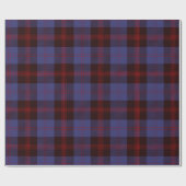 Buffalo geruite navyblauw rood cadeaupapier (Vlak)